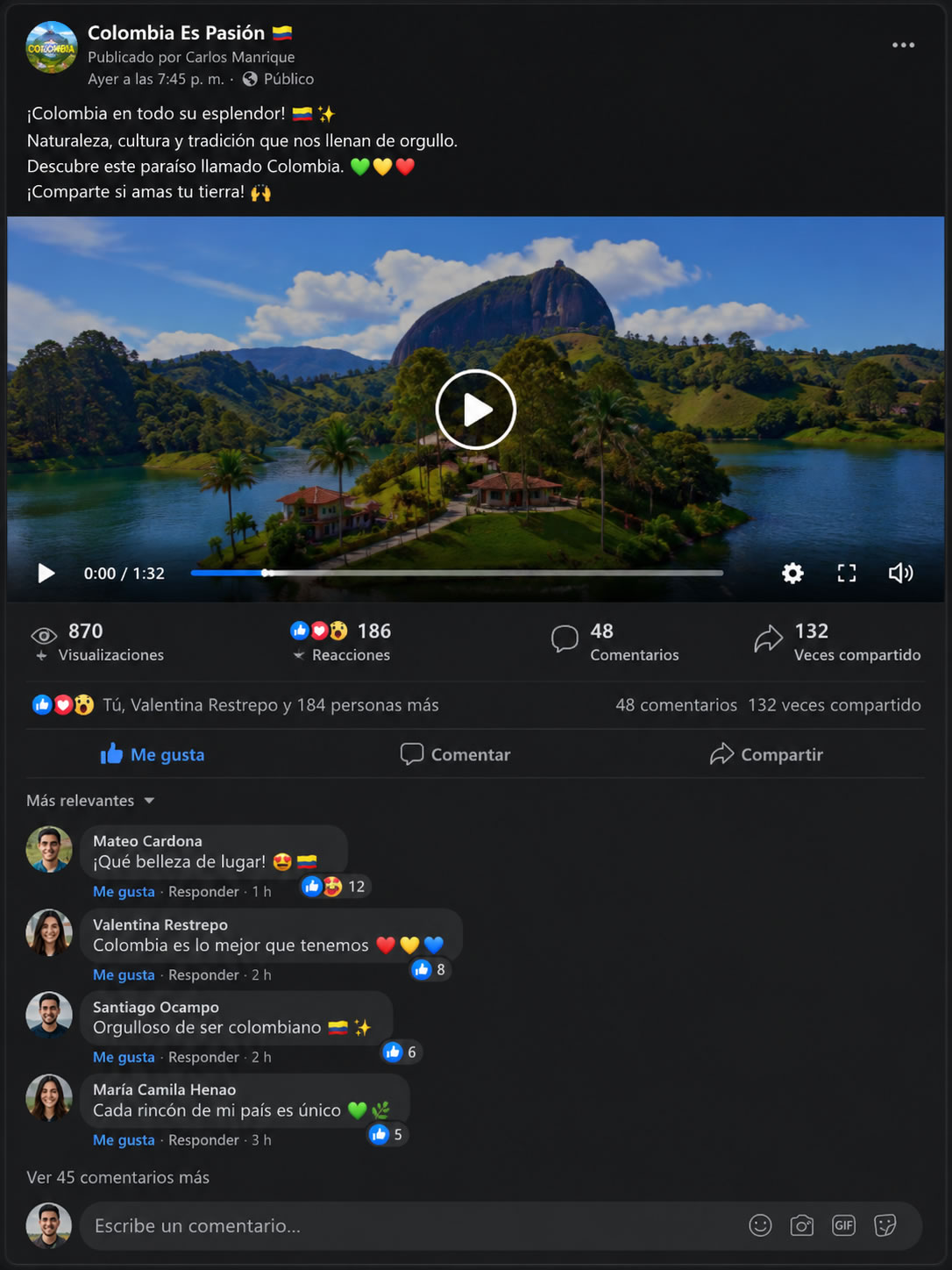 Comprar Visualizaciones Facebook Colombia