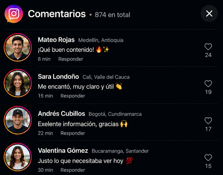 Comprar Comentarios Instagram