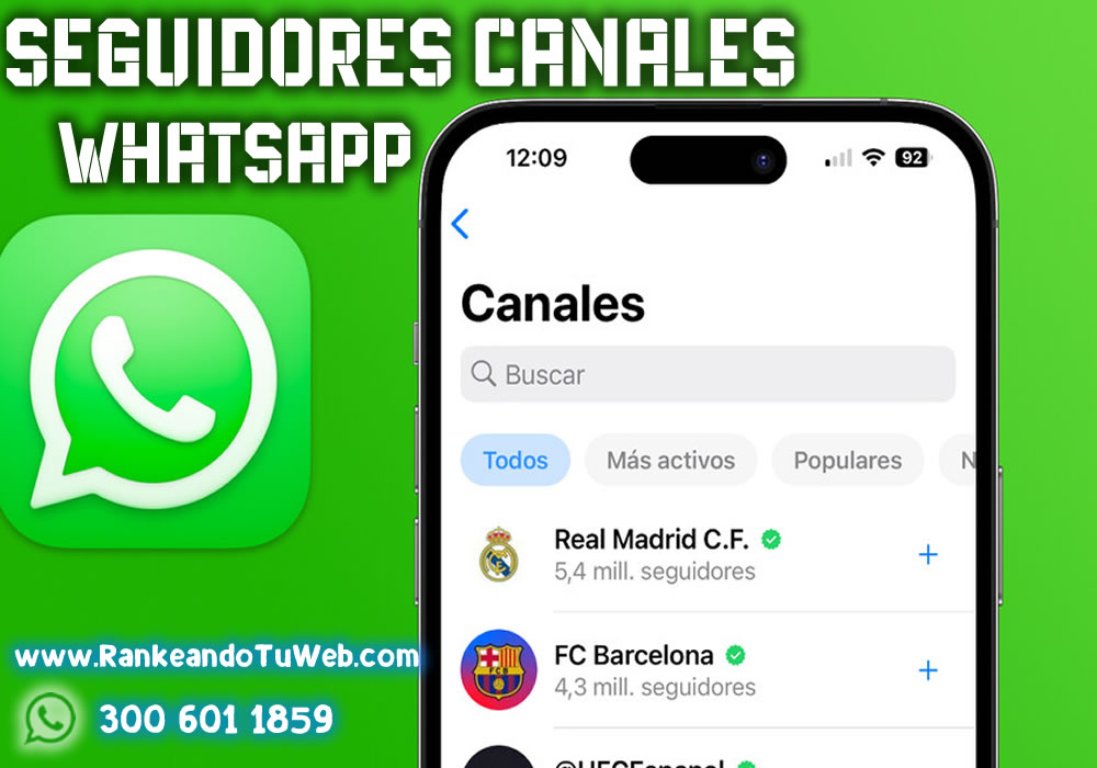 Comprar Seguidores Canales WhatsApp